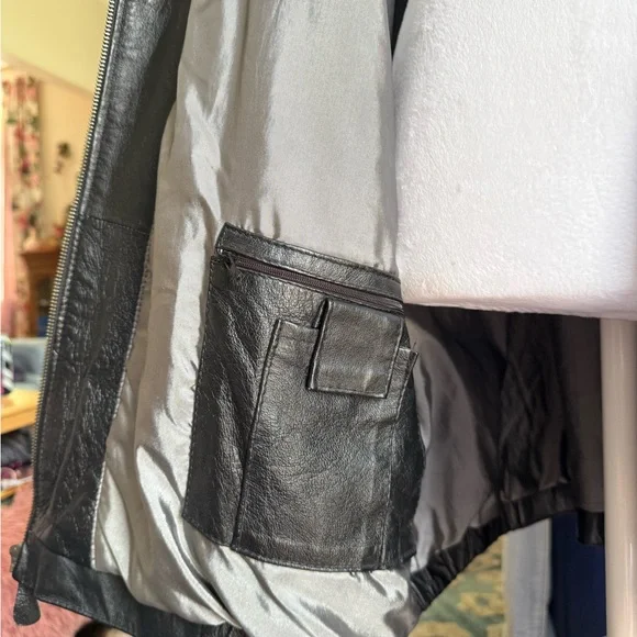 🖤 Harbor Bay 100% Genuine Black Leather Men's Jacket 2XLT - Picture 4 of 16